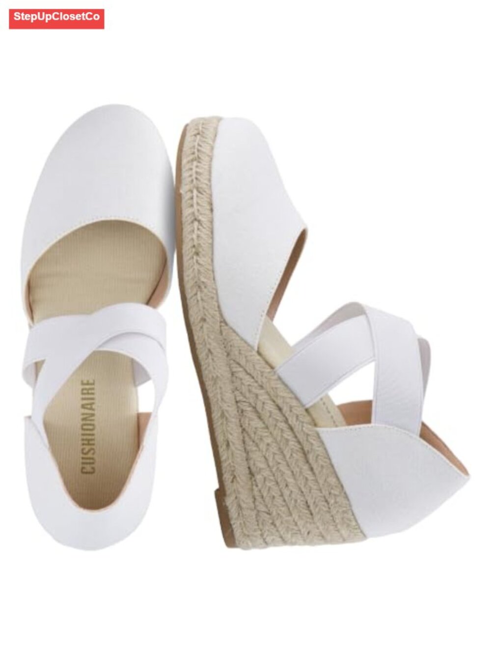 Espadrille Wedge Sandals with Elastic Straps